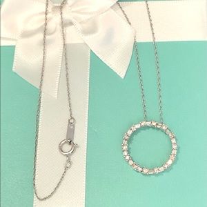 10kWG .40ctw Natural Circle Diamond Necklace